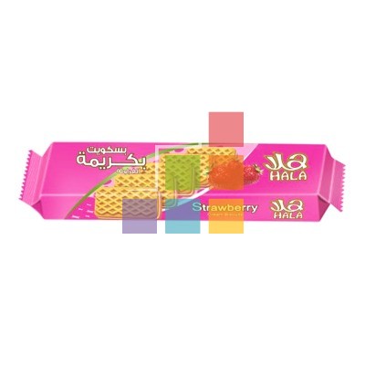 HALA CREAM BISCUIT STRAWBERRY 24*95GM